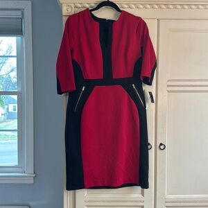 Gabby Skye Dress, Size: 12, Color: Red and Black
